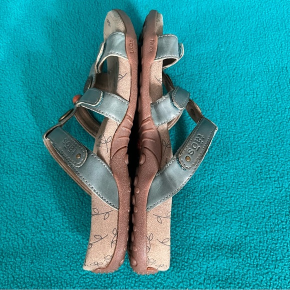 Taos Prize 3 Blue Gray Sandals with Orange Accents Sz 7 - Picture 3 of 10